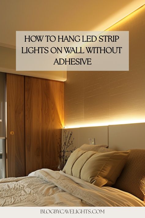 Discover the secret to achieving flawless LED light strip installations on your wall! 🔍 Explore our expert tips for creating stunning wall decor without the hassle of adhesive. Click to unlock your creativity! #LEDstrip #walldecorideas Bay Window Inspiration, Lights On Wall, Led Strip Lighting Ideas, Outdoor Kitchen Lighting, Installing Led Strip Lights, Wall String Lights, Led Lighting Bedroom, Headboard With Lights, Home Lighting Design