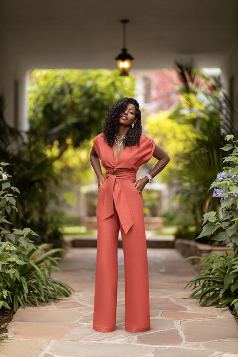 Wrap Linen Jumpsuit Convocation Dress, Coral Jumpsuit, Fancy Jumpsuit, Orange Jumpsuit, Style Pantry, Sophisticated Outfits, Jumpsuit Elegant, Jumpsuit Outfit, Linen Jumpsuit