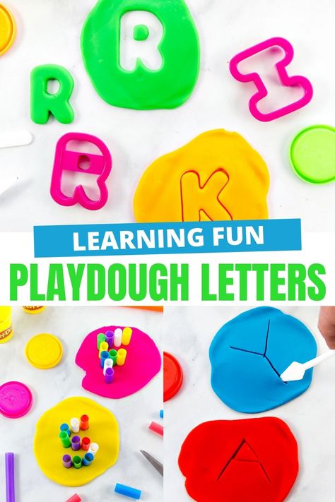 Easy Pre-Writing Ideas for Alphabet Learning with Playdough | Kids Activities Blog Letter Preschool, Playdough Letters, Ideas For Learning, Fun Holiday Food, Dough Ideas, Alphabet Learning, Learn The Alphabet, Playdough Activities, Preschool Fine Motor