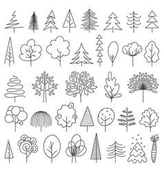 Tree Doodle, Tree Sketches, Flower Outline, Tree Illustration, Cartoon Drawing, Doodle Sketch, Tree Drawing, Journal Doodles, Free Vector Graphics