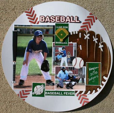 Baseball Layouts, Baseball Scrapbook, Scrapbooking Sports, Scrapbooking Layouts Travel, Scrapbook Boys, Picture Layouts, Baseball Pictures, Scrapbook Layout Sketches, Kids Scrapbook