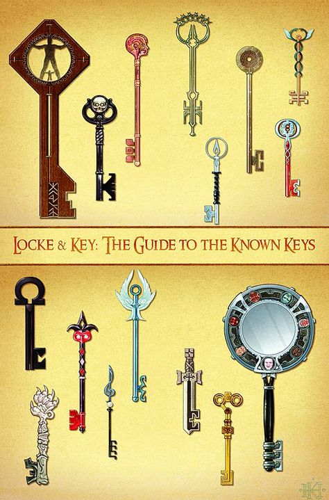 Locke and Key Locke & Key Wallpaper, Locke And Key, Key Drawings, Key Tattoo, Best Comic Books, Master Key, Ecole Art, Antique Keys, Comics Girls