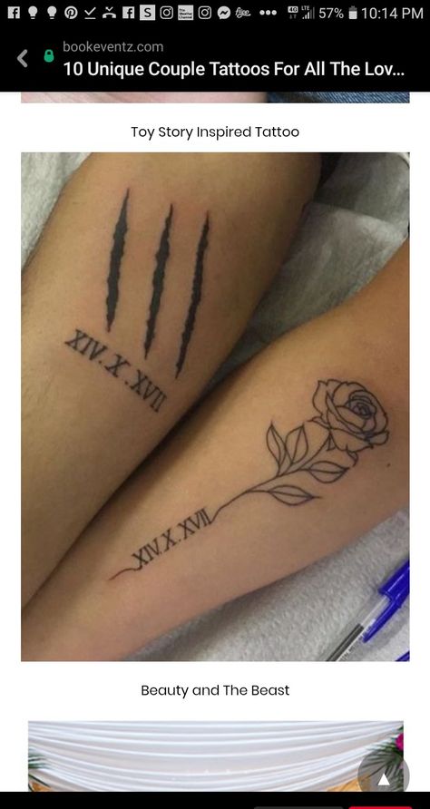 Alas Tattoo, Beast Tattoo, Beauty And The Beast Tattoo, Name Tattoos For Moms, Small Matching Tattoos, Couples Tattoos, Couple Tattoos Unique, Matching Couple Tattoos, Tattoo Outline