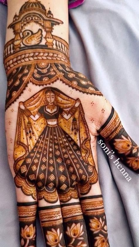 Diwali Mehndi Designs For Kids, Bridegroom Mehndi Designs, Gauri Vrat Special Mehndi, Vat Savitri Mehendi Design, Hard Mehndi Designs, Mahendi Bride, Marwari Mehndi Design, Bride Mehandi, Latest Mehndi Designs Wedding