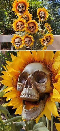 Halloween Costume Unique, Porche Halloween, Easy Outdoor Halloween Decorations, Dollar Tree Halloween Decor, Diy Halloween Dekoration, Diy Sunflower, Ghouls Night, Dollar Store Halloween Decorations, Topiary Diy