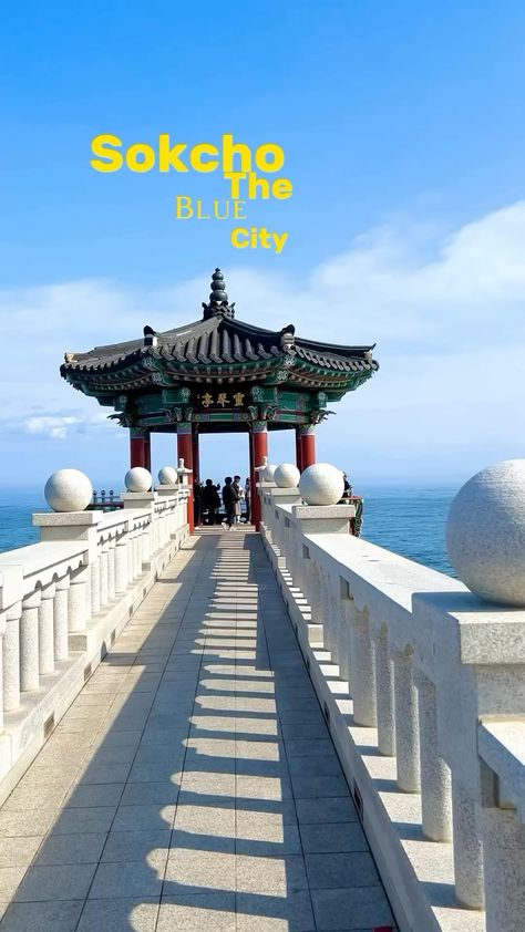 Filter to ’Sokcho, Gangwon-do, Korea‘ on the Budify App for top local spots in the blue city 🌊 Yeonggeumjeong — cross a bridge upon… | Instagram Travel Korea, Sokcho, South Korea Travel, Let Them Go, Blue City, Korea Travel, Travel Photo, Instagram Filter, A Bridge