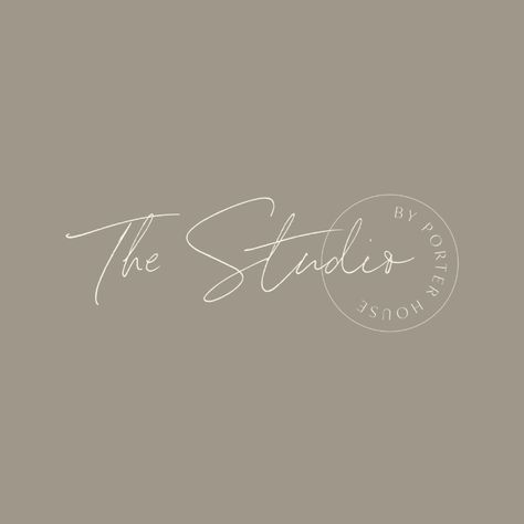 Want to see the full brand we created for The Studio by Porter House? Check out our brand portfolio! Beauty Salon Names Ideas Logo, Studio Names Ideas, Brow Logo Design, Porter House, Script Logo Design, House Branding, Salon Names Ideas, Brand Portfolio, Trendy Logo Design