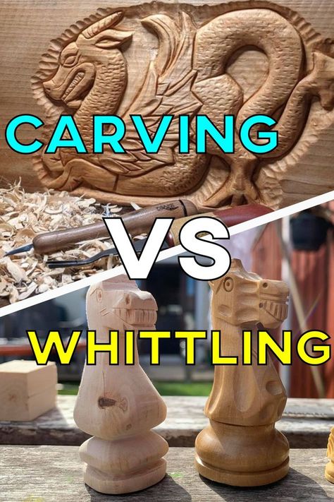 carving, whittling, difference Hand Carving For Beginners, Simple Wood Carving Projects, How To Whittle Wood, Wood Whittling Patterns, Wood Carving For Beginners Tutorials, Carving Wood For Beginners, Whittling Projects Pattern, Whittling Beginner, Beginner Carving Projects