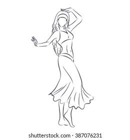 Dance Art Drawing, Ballet Dancer Drawing, Dancer Sketch, Arabic Dance, Dancer Tattoo, Dancing Drawing, Dancer Drawing, Dance Vector, Dancer Silhouette