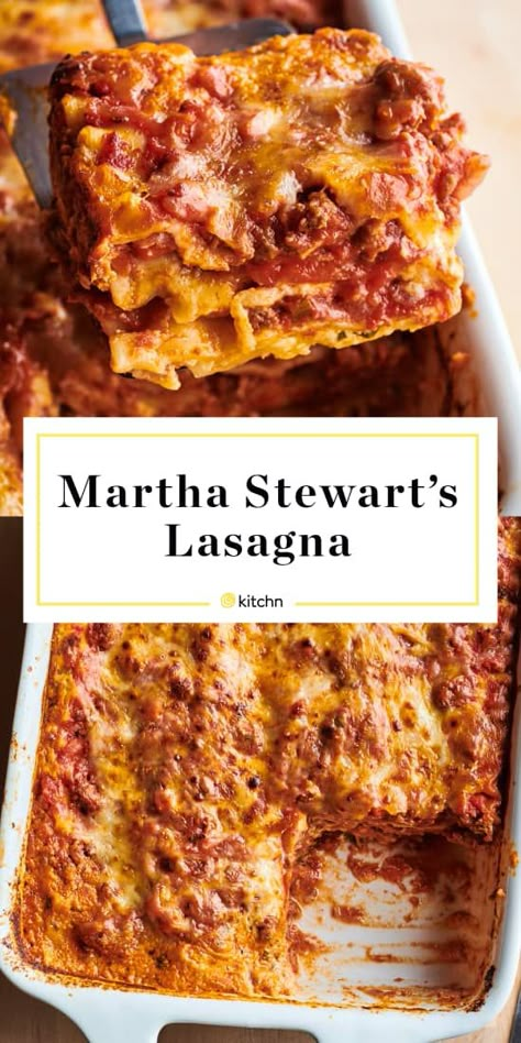 Martha Stewart Lasagna Recipe, Lasange Recipe, Homemade Lasagna Recipes, Lasagna Recipe With Ricotta, Classic Lasagna Recipe, Homemade Meat Sauce, Best Lasagna Recipe, Beef Lasagna, Easy Lasagna Recipe