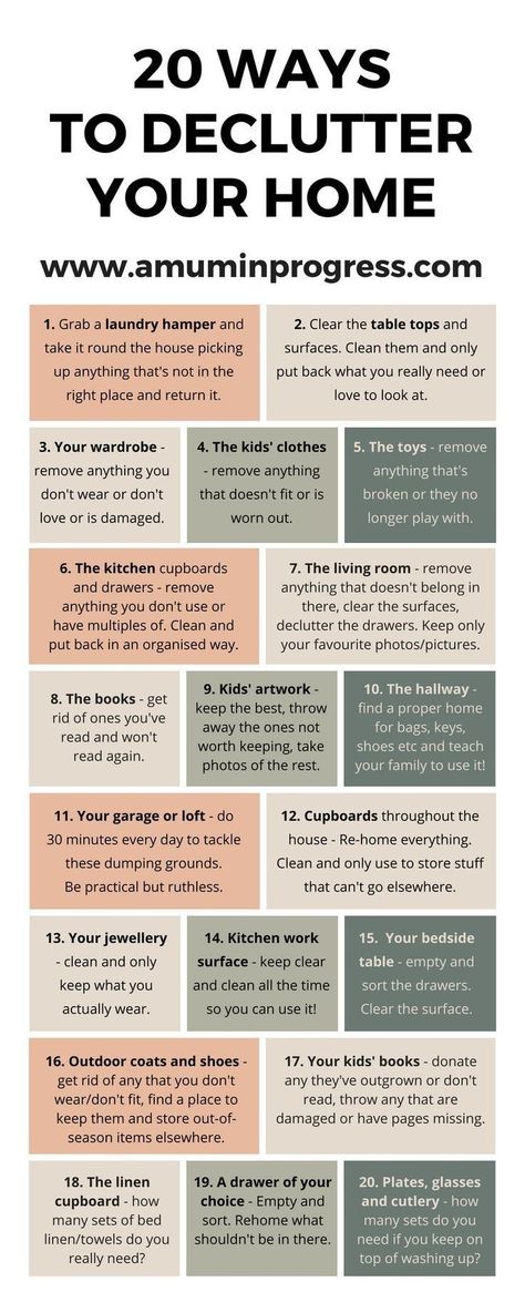 TWENTY WAYS TO DECLUTTER YOUR HOME Ways To Declutter Your Home, Diy Home Decor For Apartments, Household Management, Neuer Job, Home Organisation, Organize Declutter, Declutter Your Home, Décor Diy, Trendy Home