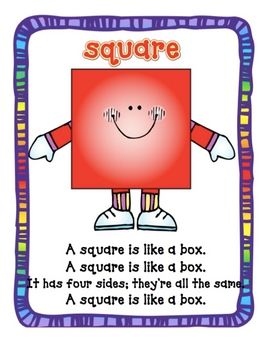 Here's a nice series of posters with shape poem songs for triangle, rectangle, square and circle. Farmer In The Dell, Shape Poems, Shape Songs, Shapes Lessons, Classroom Songs, Preschool Circle Time, Teaching Shapes, Prek Math, Preschool Colors