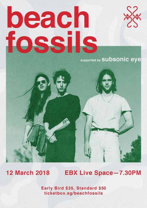 Beach Fossils, Gig Posters Design, Concert Poster Design, Concert Flyer, Music Flyer, Music Poster Design, Event Poster Design, Food Graphic Design, Typography Poster Design