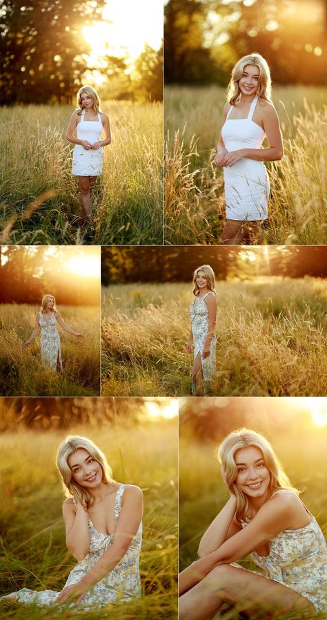 Different Senior Pictures, Senior Pictures With Wildflowers, Bouquet Senior Pictures, Field Senior Photoshoot, Senior Wildflower Pictures, Senior Picture Flowers, Wildflower Senior Photos, Senior Picture Collage, Softball Photoshoot