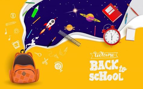 Background For Poster, Back To School Background, School Background, School Illustration, School Poster, Desain Editorial, Oita, School Posters, Custom Backdrop