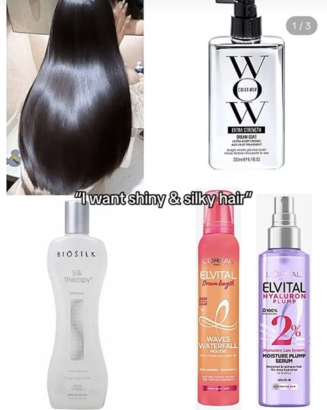 Best Hair Products For Straight Hair, How To Take Care Of Straight Hair, Glass Hair Products, Products For Silky Hair, Styling Products For Short Hair, Styling Products For Fine Hair, Silky Hair Products, Shiny Hair Products, Hair Products For Straight Hair