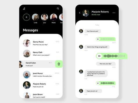 Messaging App Design, Chat Ui Design Mobile, Chat App Ui Design, Chat Ui Design, Chat App Design, Whatsapp Redesign, Gamification Ui, Chat App Ui, Mobile Chat App