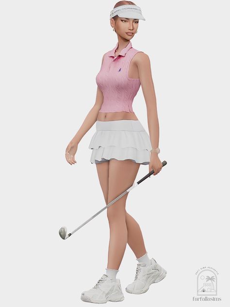 f a r f a l l a ♡ — Delilah's L.A. Lookbook ♡ Look ONE | Visor | Polo... Sims 4 Visor Cc, Sims4 Preppy Cc, Sims 4 Polo Cc, Sims 4 Los Angeles, Sims 4 Ralph Lauren, Sims 4 Cc Ralph Lauren, Sims 4 Cc Clean Girl Aesthetic, Shorts Cc Sims 4, Sims 4 Ralph Lauren Cc