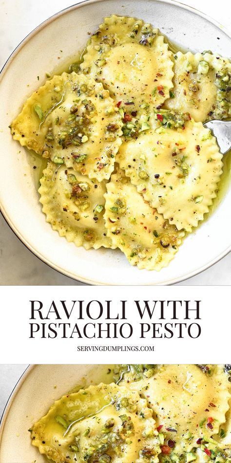 Pistachio Pesto, Homemade Ravioli, Ravioli Recipe, Pasta Dinners, Pasta Dinner Recipes, Quick Meal, Homemade Pasta, Ravioli, Dumplings