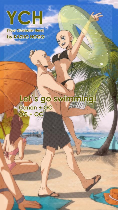 Swimming Art Reference, Swimming Poses Drawing, Swimming Poses Reference, Manga Tips, Ych Base, Beach Drawing, Body Shape Drawing, Dynamic Pose, Couple Ideas