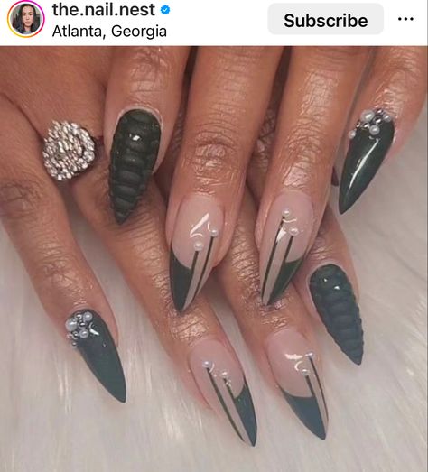 Army Green Nails With Design, Green Nails With Design, Army Green Nails, Green Nails Designs, Nails With Design, Army Fatigue, Green Nail Designs, Lovely Nails, Oval Nails