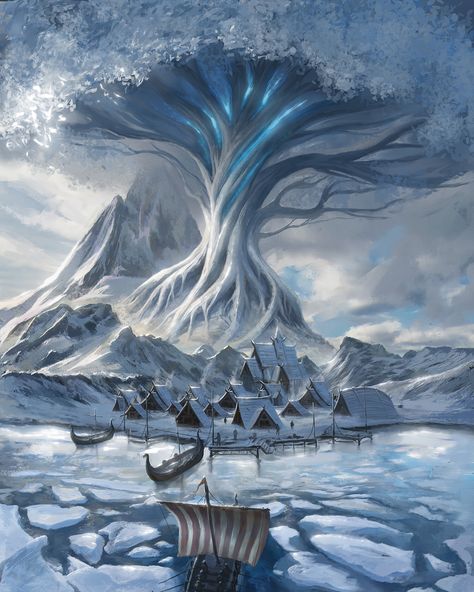 ArtStation - The North Fantasy City, Fantasy Setting, Fantasy Places, Fantasy Art Landscapes, Fantasy Concept Art, 판타지 아트, Fantasy Inspiration, Environment Concept Art, Fantasy Artwork