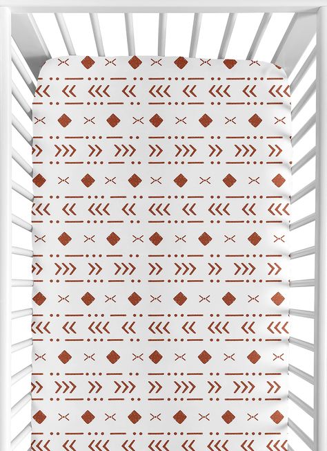 PRICES MAY VARY. Dimensions: 52 in. x 28 in. x 8 in. Brushed Microfiber - White and Rust Orange Boho Tribal Geometric Print Fully elastic bottom for secure fit on most standard size cribs and toddler beds Easy machine washable and dryable Love the fabric style? Sweet Jojo Designs also makes coordinating bedding and decor accessories. Sweet Jojo Designs crib sheets are designed to match with their coordinating Crib Bedding Sets. Made with soft and cozy fabrics in exclusive patterns and colors. Sw Southwestern Nursery, Southwest Nursery, Geometric Arrow, Crib Toddler Bed, Toddler Beds, Sweet Jojo Designs, Jojo Designs, Crib Bedding Sets, Fitted Crib Sheet