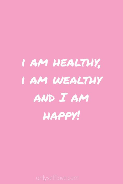 Friendly Affirmations, July Affirmations, I Am Healthy, Bossbabe Quotes Motivation, Affirmation Board, I Am Affirmations, Vision Board Affirmations, Affirmations For Happiness, Louise Hay