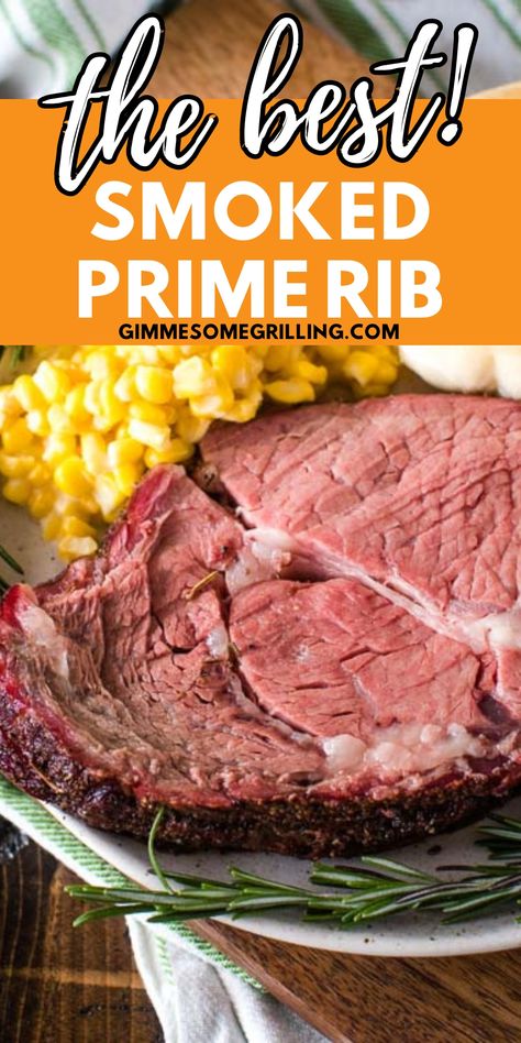 Smoked Prime Rib Recipe, Smoked Prime Rib, Traeger Smoker, Rib Recipe, Smoker Grill, Prime Rib Recipe, Pellet Grill Recipes, Traeger Recipes, Prime Rib Roast