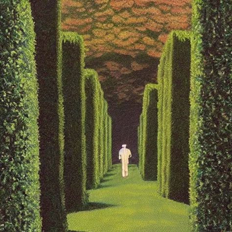 a hedge maze full of Abe Lincolns, painted on rough canvas Maze Painting, Hedge Maze, Open Art, Hedges, Stables, Lincoln, Tablet, Canvas, Color