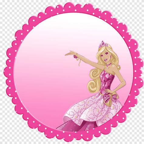 Barbie Invitations, Festa Moana Baby, Barbie Party Decorations, Barbie Theme Party, Bolo Barbie, Balloon Modelling, Label Shapes, Pink Names, Barbie Logo