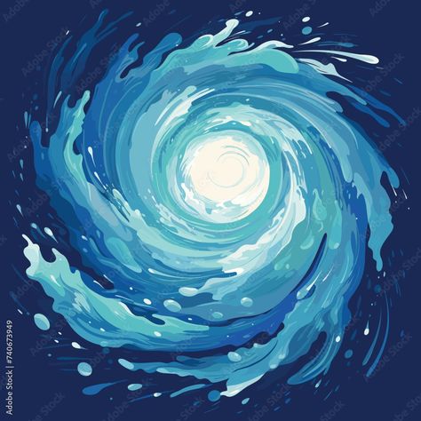 Download Blue water vortex view from above, whirlpool, vector illustration Stock Vector and explore similar vectors at Adobe Stock. Water Vortex Art, Water Illustration Vector, Whirlpool Drawing, Whirlpool Illustration, Vortex Illustration, Circular Illustration, Vortex Fountain, Pool Drawing, Sea Vector