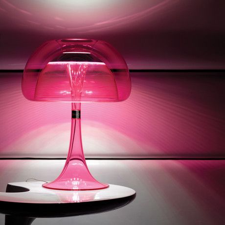 80s Lamp, 80s Bedroom Ideas, Appartment Decor, Pink Table Lamp, I Love Lamp, Pink Table, Mushroom Lamp, Lamp Led, Led Table Lamp