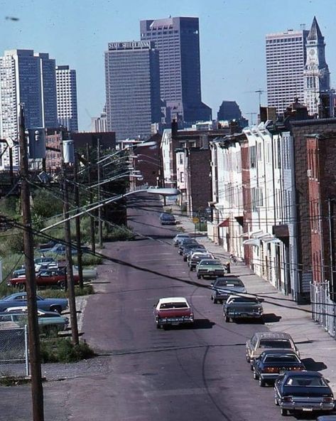 Boston, Bremen Street (1975) Boston Street, Hanover Street, Red Coats, Boston History, Massachusetts Travel, Boston Skyline, Boston Mass, South Boston, Through The Decades