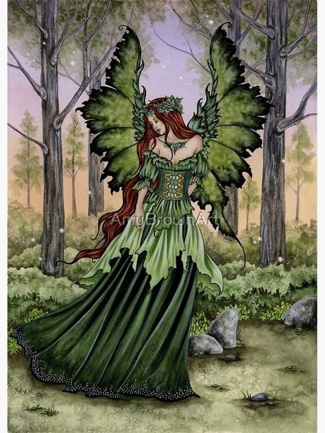 "Lady of the Forest" Greeting Card by AmyBrownArt | Redbubble Lady Of The Forest, Amy Brown Art, Amy Brown Fairies, Fairy Wall Art, Amy Brown, Mermaid Fairy, Forest Fairy, Fantasy Artist, Fairy Art