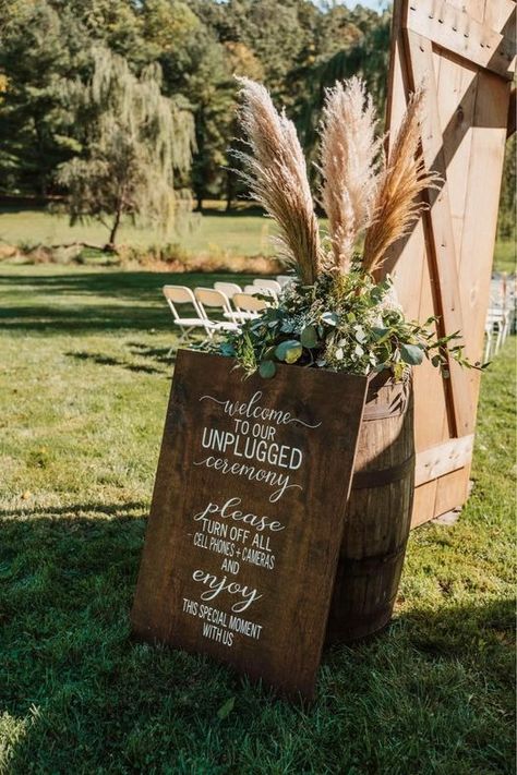 Unplugged Wedding Sign Wood, Western Wedding Signs, Unplugged Ceremony Sign, Elegant Decorations, Unplugged Wedding Sign, Unplugged Ceremony, Ceremony Sign, Unplugged Wedding, Wood Wedding Signs