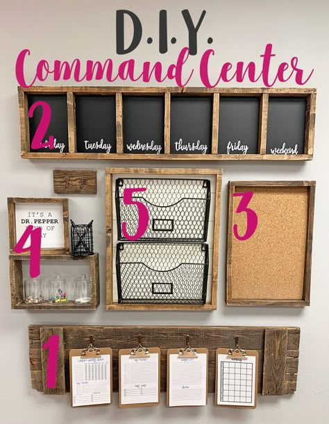 DIY Command center Part 3: Bulletin board - Fourth East Craft CO. Diy Family Planner Wall, Home Office Cork Board Ideas, Kitchen Bulletin Board Ideas, Cork Board Ideas For Office, Kitchen Command Center Wall, Command Wall, Family Command Center Wall, Command Center Wall, Family Planner Wall