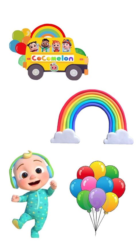 Cocomelon Cake Topper Printable 2nd Birthday, Cocomelon Face Printable, Cocomelon Topper Printable, Coco Melon Characters, Coco Melon Birthday Party, Coco Melon Cake Ideas, Cocomelon Images, Coco Melon Cake Topper, Cocomelon Cake Topper Printable