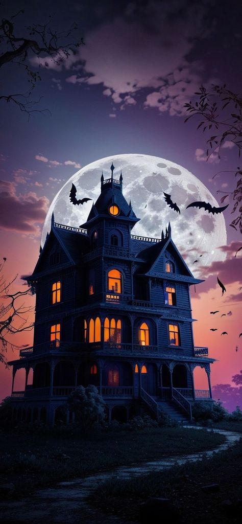 Halloween Hd Wallpaper, Happy Halloween Gif, Spooky Castle, Spooky Halloween Pictures, Spooky Pictures, Spooky Castles, Halloween Wallpaper Iphone Backgrounds, Halloween Wallpaper Cute, Scary Wallpaper