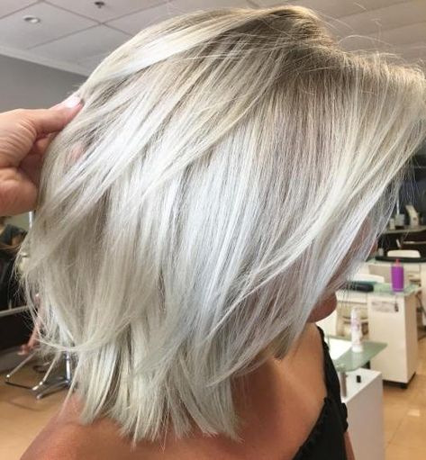 Blonde Lob, Fesyen Rambut, Lob Haircut, Hair Haircuts, White Blonde, Penteado Cabelo Curto, Hair Blog, Haircuts For Fine Hair, Cool Haircuts