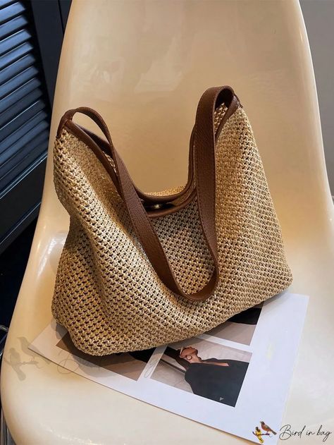 Women Tote Bags, Ladies Purses Handbags Style, Style Collab, Vacation Purse, Straw Slippers, Paper Plain, Foldable Bag, Summer Purses, Summer Handbags