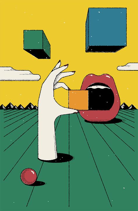 Michael-haddad-illustration-itsnicethat-3 Post Modernism Art, Postmodernism Art, French Comics, Photowall Ideas, Postmodern Art, Postmodern Design, Mixed Art, Arte Sketchbook, Trippy Art