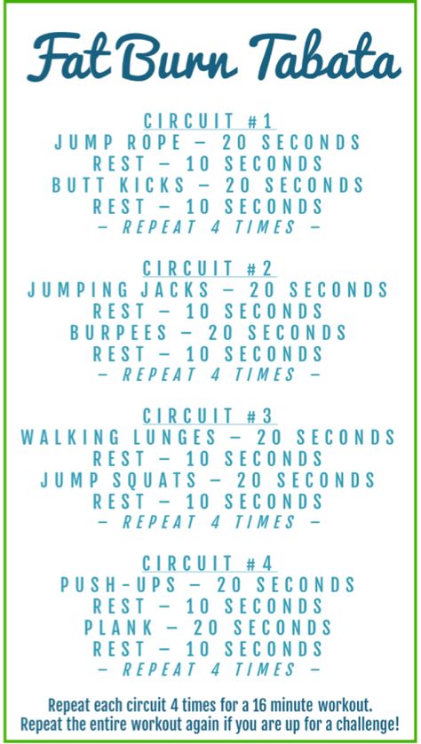 complete 1 or 2 times Workout Tabata, Workout Morning, Workout Fat Burning, Tabata Workout, Tabata Workouts, Fitness Exercises, Cardio Training, Trening Abs, Workout Fitness