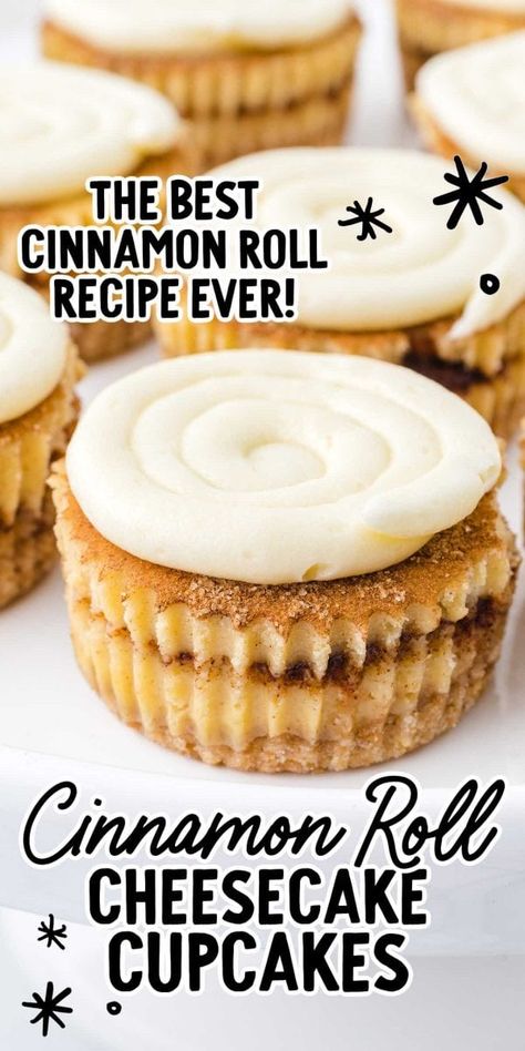 Cinnamon Cheesecake Cupcakes, Cinnamon Roll Mini Cheesecake, Mini Cinnamon Cheesecake, Cinnamon Cheesecake Bites, Cinnamon Roll Cheesecake Bites, Cinnamon Rolls Dessert Ideas, Christmas Cheesecake Cupcakes, Mini Cinnamon Roll Cheesecake, Cinnamon Rolls Cheesecake