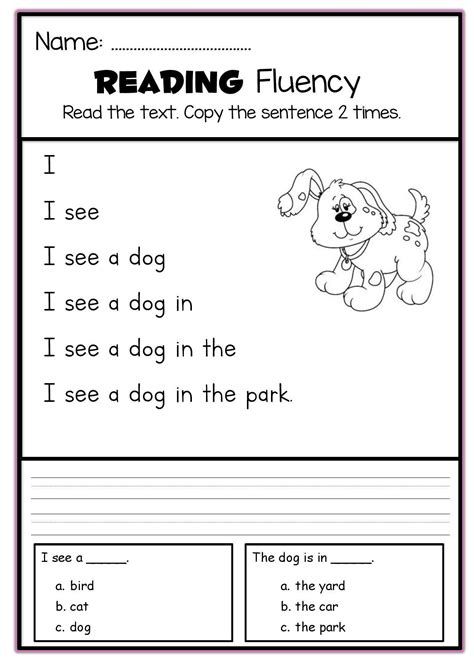 Read The Text.copy The - Teaching Resources 4 Kids Easy Reading Passages For Kindergarten, How To Teach Reading To Kids, Reading Fluency Kindergarten, Prek Reading, Reading Skills Worksheets, Kindergarten Reading Centers, Reading Fluency Activities, 1st Grade Reading Worksheets, Reading Fluency Passages