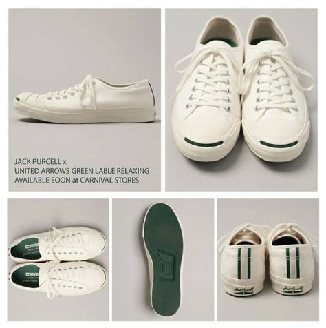 Jack Purcell x United Arrows Green labels Relaxing. Jack Purcell Outfit, Converse Jack Purcell, Jack Purcell, Mens Boots Fashion, Shoe Display, Everyday Shoes, Wise Men, 1970s Fashion, United Arrows