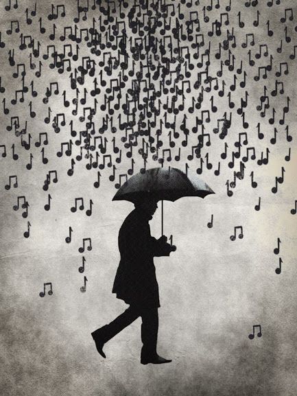 Umbrella music rain men save from music rain Not Musik, Singing In The Rain, Musical Art, Musical Notes, Music Room, Music Love, Drawing Tips, Art Journals, Art Plastique