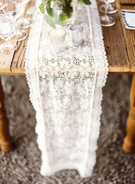 Lace Table Runner Wedding, Erich Mcvey, Lace Runner, Lace Table Runners, Table Runners Wedding, Lace Table, Wedding Rustic, Oregon Wedding, Wedding Tablescapes