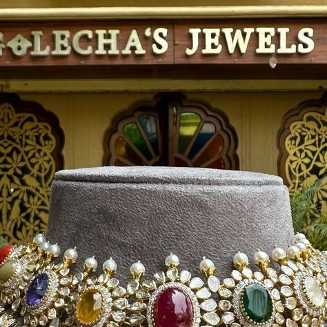 Golecha’s Jewels on Instagram: "“Embracing the timeless elegance of Navratan jewellery, each gemstone tells a story of heritage and beauty. From the vibrant hues of ruby to the serene glow of pearls, these jewels reflect the rich traditions of our culture. Adorned with intricacy and love, they bring a touch of royalty to every occasion. 💎✨ #NavratanJewellery #TraditionalSplendor #GemstoneMagic #IndianJewellery #CulturalHeritage”
#classic #jewelry #golecha #golechasjewels #trending #gemstones #bridal #necklace" Navratan Jewellery, Classic Jewelry, Bridal Necklace, Indian Jewellery, Timeless Elegance, Ruby, Royalty, Gemstones, Beauty