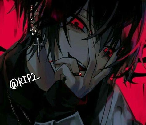 Black Hair And Red Eyes, Cool Animes, Gambar Lanskap, X Male Reader, Anime Demon Boy, Yandere Boy, Evil Anime, Dark Anime Guys, 인물 드로잉